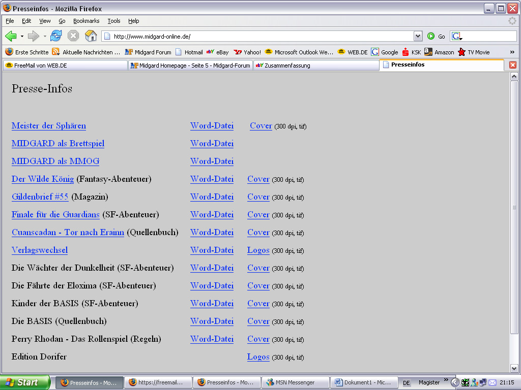 Midgard Homepage (alt)